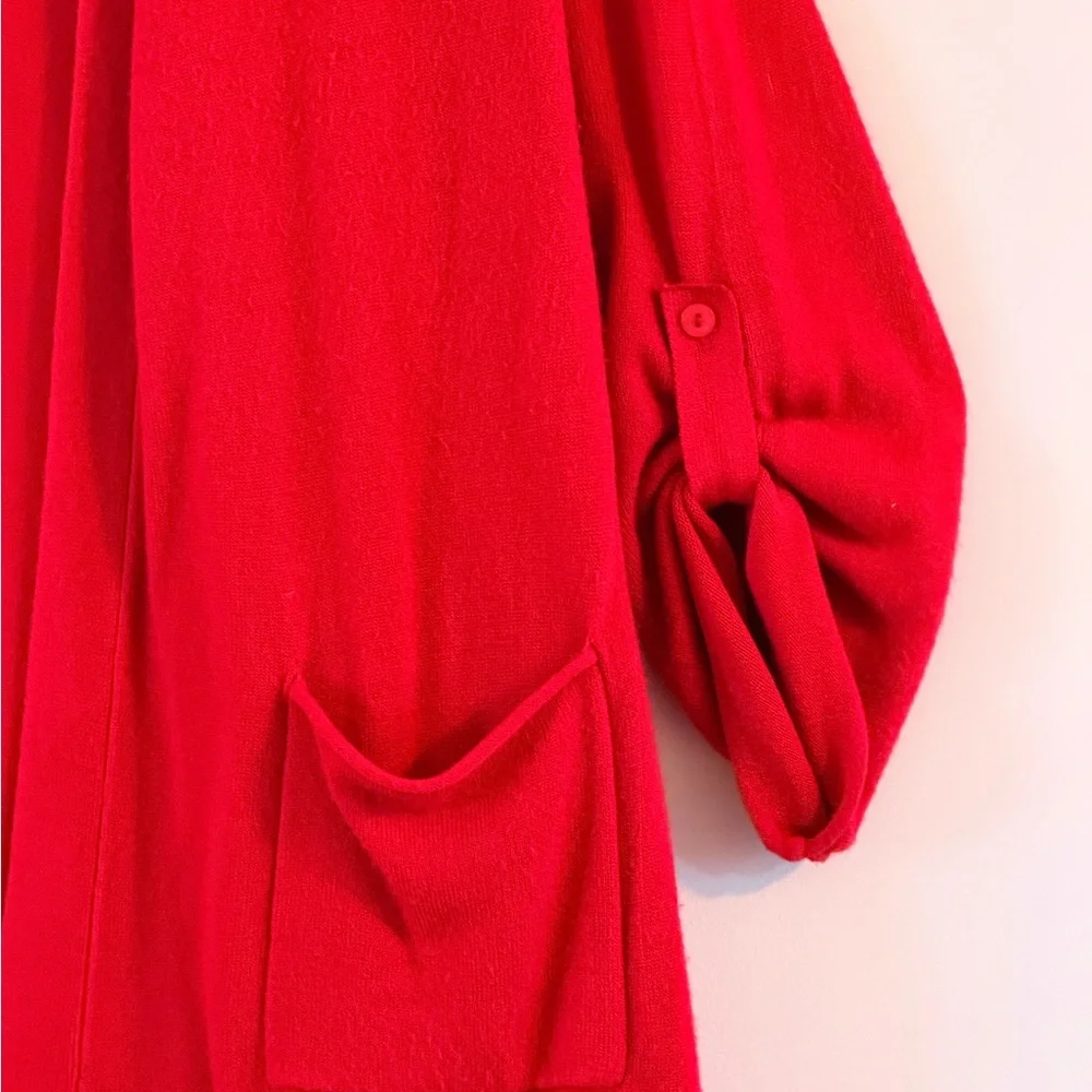 Catherines Vibrant Red Open Cardigan Size OX - XL